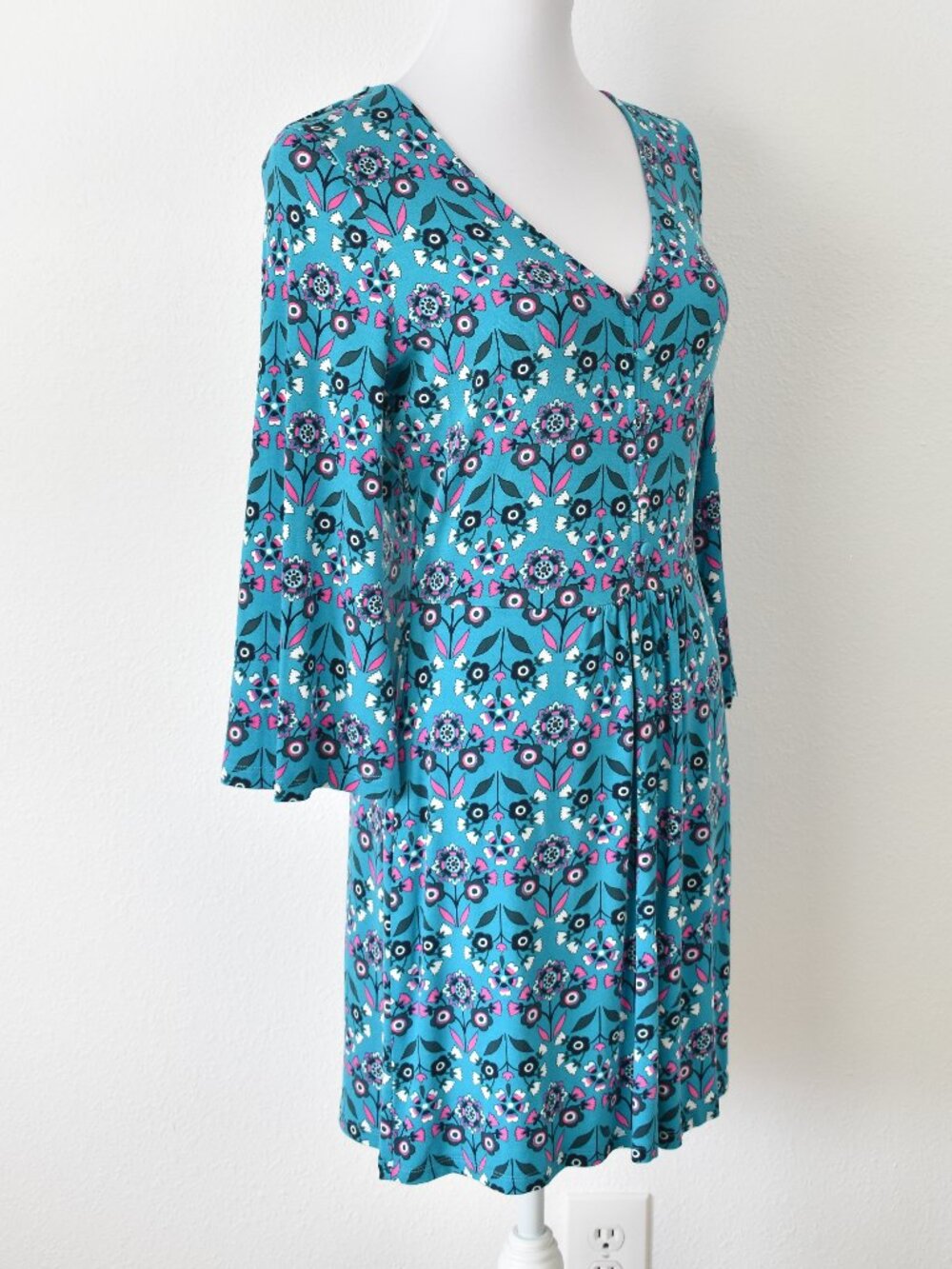 Boden Scarlett Jersey Tunic Blue Floral - 6 - Picture 6 of 10